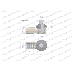 Przegub kierowniczy M20x1.5 3224266 WARYŃSKI-347456206