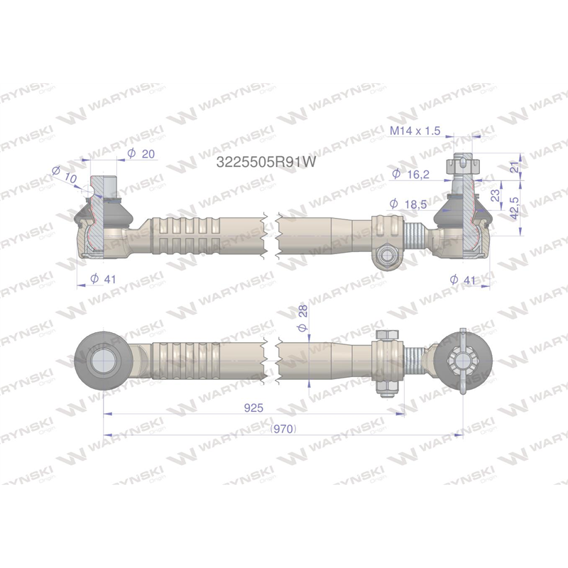 Drążek kierowniczy 3225505R91 WARYŃSKI-347884517
