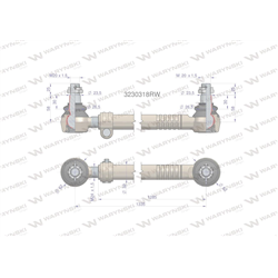 Drążek kierowniczy 1335mm 3230318R WARYŃSKI-347879674