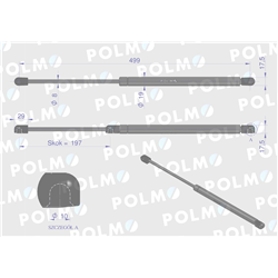 Siłownik drzwi Case 3301488M9 POLMO-347902780