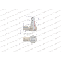 Przegub kierowniczy 80mm- M22x1,5 3427168M2 WARYŃSKI-347879608