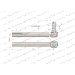 Przegub kierowniczy 270mm- M18x1,5 3428818M2 WARYŃSKI-347879638