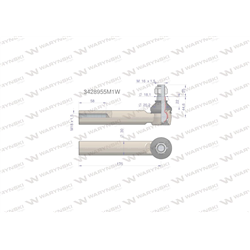 Przegub kierowniczy 175mm- M18x1,5 3428955M1 WARYŃSKI-347877206