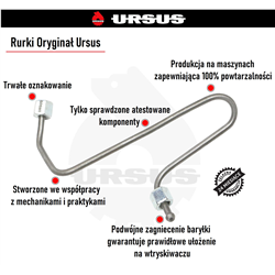 Przewód wtryskowy 1-cyl. MF4 ORYGINAŁ URSUS-347459263