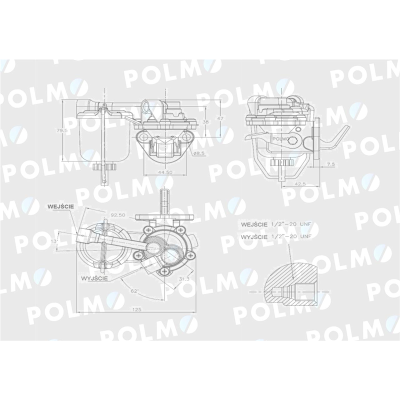 Pompa zasilająca 4222094M91 4222094R91 POLMO-347880381