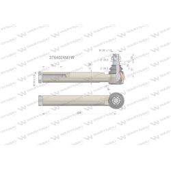 Przegub kierowniczy 258mm- M24x1,5 3764024M1 WARYŃSKI-347448847