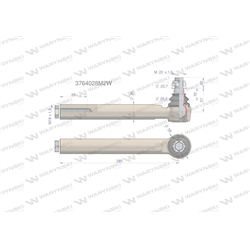 Przegub kierowniczy 285mm- M18x1,5 3764028M2 WARYŃSKI-347877242