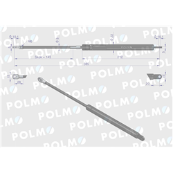 Siłownik maski L max. 385mm 65415046 MASSEY FERGUSON POLMO-347879359