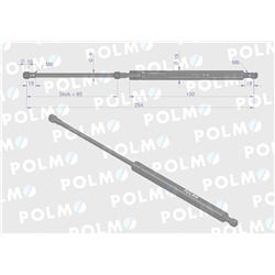 Siłownik L max. 254mm 3900790M91P MASSEY FERGUSON POLMO-347451111