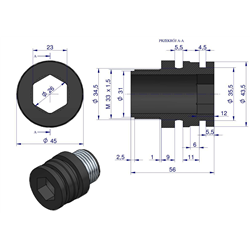 Króciec M33x1,5 Opryskiwacz-347875516