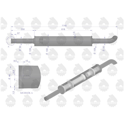 Tłumik okrągły 1140mm 5kg C-360 ORYGINAŁ URSUS-347886198