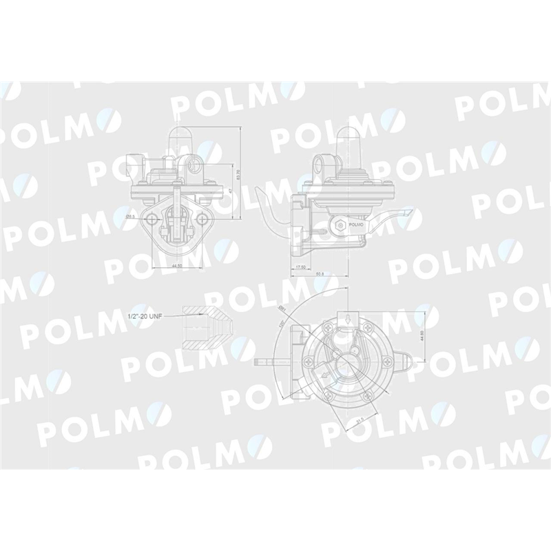 Pompa zasilająca 3637286M91 POLMO-347880364