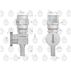 Kran paliwa C-328 ORYGINAŁ URSUS-347477478