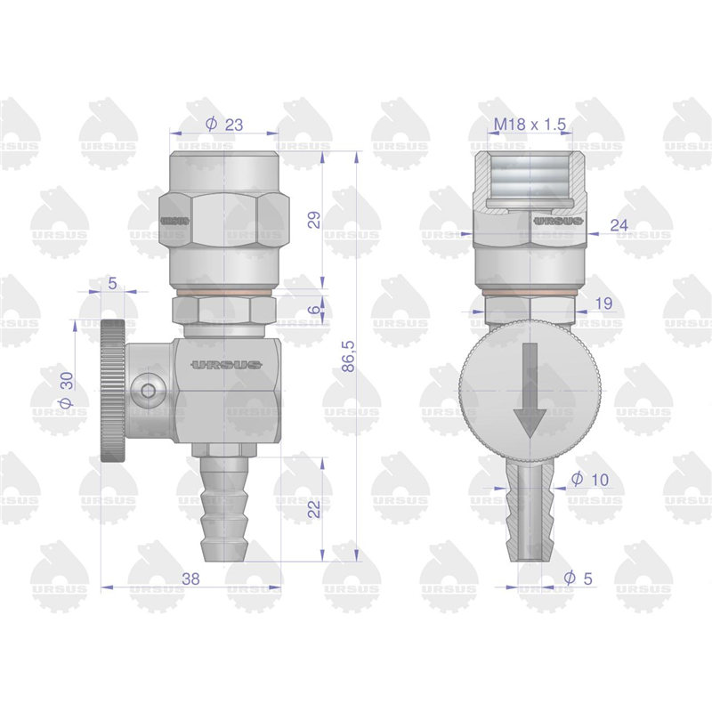 Kran paliwa C-328 ORYGINAŁ URSUS-347477478