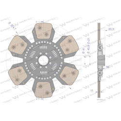 Tarcza sprzęgła ceramiczna  Deutz 4401834 WARYŃSKI-347477017