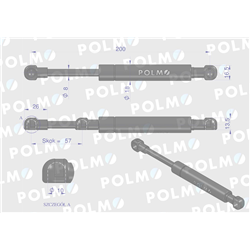 Siłownik drzwi New Holland 44910471 POLMO-347474441