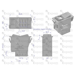 Włącznik przechylny system spryskiwaczy szyby przedniej (blokada) Deutz-Fahr EXPOM KWIDZYN eu-347905579