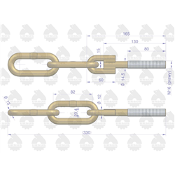 Wspornik łańcucha bocznego C-360 ORYGINAŁ URSUS-347470254