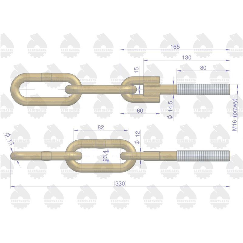 Wspornik łańcucha bocznego C-360 ORYGINAŁ URSUS-347470254