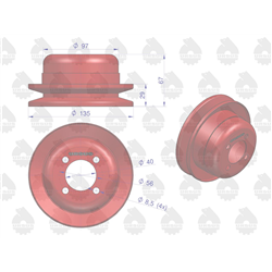 Koło pasowe pompy wody 950614 C-360 ORYGINAŁ URSUS-347879082
