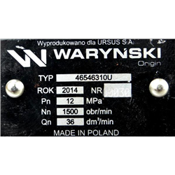 Pompa hydrauliczna podnośnika wzmocniona 36 l/min C-360 ORYGINAŁ URSUS-347875179