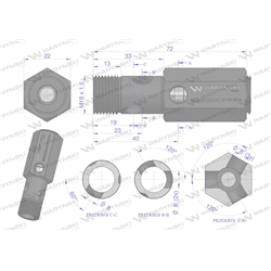 Zawór bezpieczeństwa cylindra hydraulicznego do C-360 WARYŃSKI-347471167