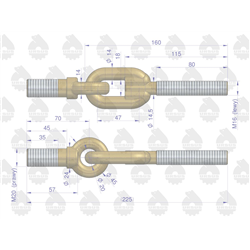 Śruba oczkowa łańcucha bocznego C-360 ORYGINAŁ URSUS-347470256