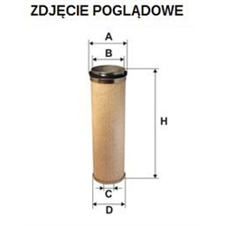 Filtr powietrza wewnętrzny/bezpiecznik - do AF4643 Wix (zam AF4150)-347444260