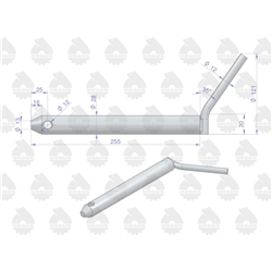 Sworzeń ramy zaczepu dolnego C-330 C-360 ORYGINAŁ URSUS-347452641