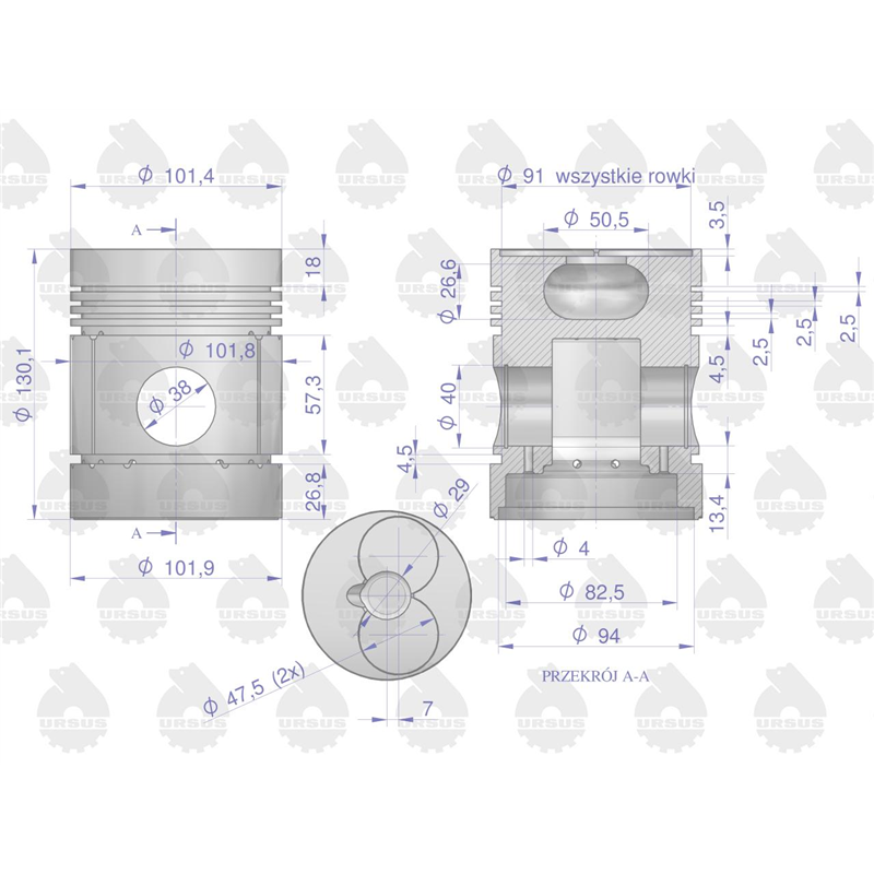 Zestaw naprawczy silnika C-330 (komplet) ORYGINAŁ URSUS-347771577