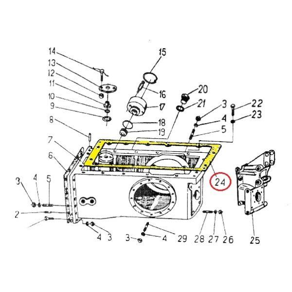 Uszczelka korpusu tylnego mostu górna C-330 ( sprzedawane po 10 )-347867017