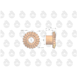 Koronka mechanizmu różnicowego koło koronowe C-330 ORYGINAŁ URSUS-347445108