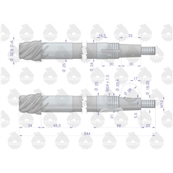 Wałek kierowniczy C-330 ORYGINAŁ URSUS-347445294