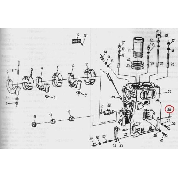 Kołek ustalający bloku cylindra C-330-347439434