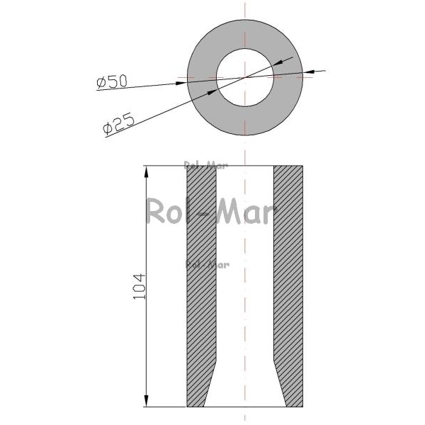 Tuleja mocowania zęba 880 mm 5193-FT88N ładowacza fi 50 Tur-347442713