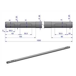 Wałek napędzający Kosiarka rotacyjna-347867848