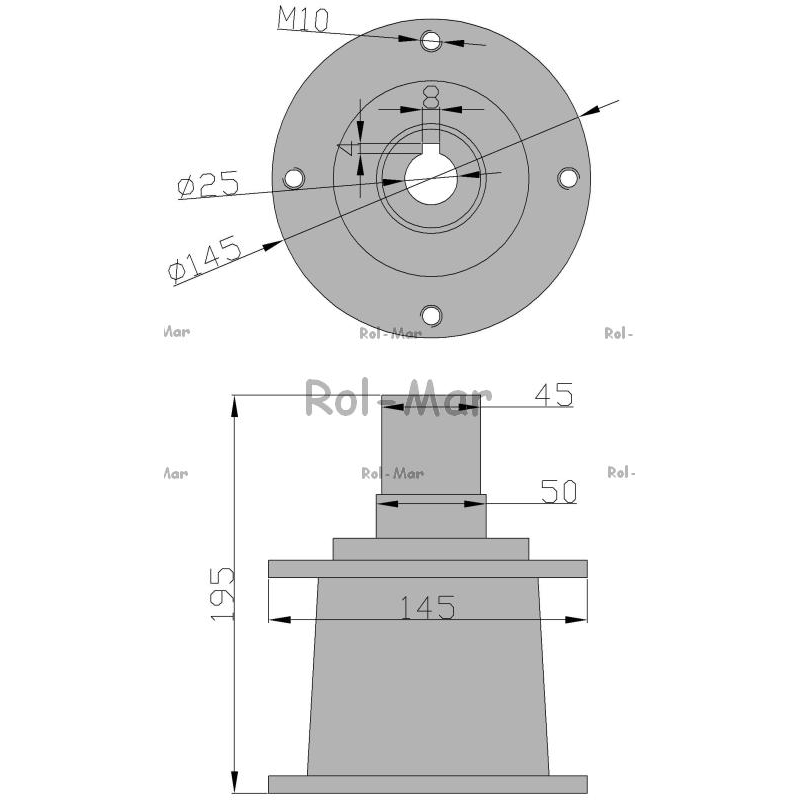 Piasta talerza roboczego Kosiarka rotacyjna sfero-347870240