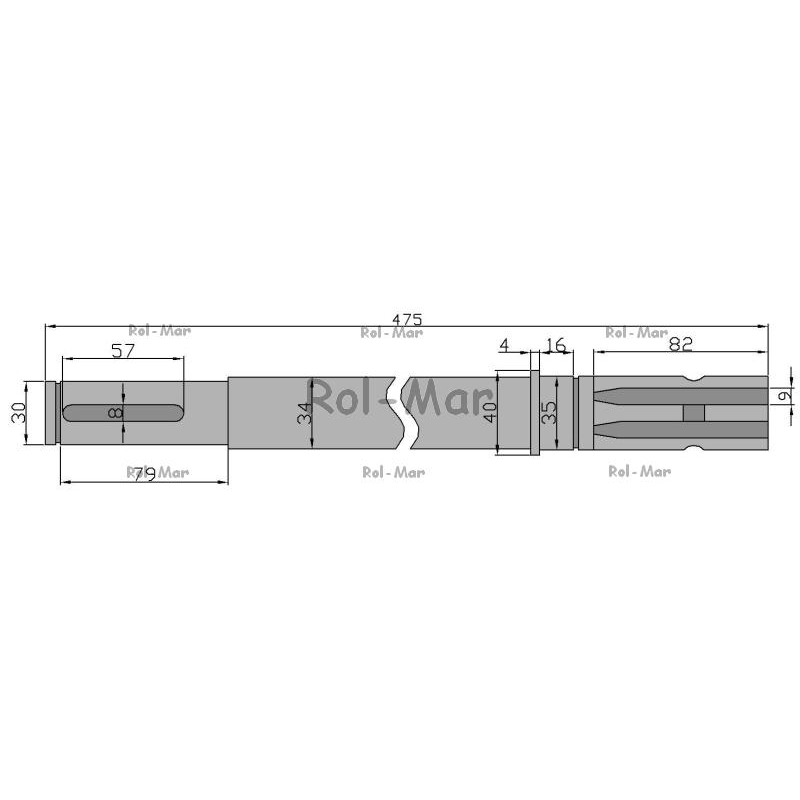 Wałek główny głowicy Kosiarka rotacyjna-347868097