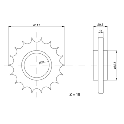 Koło łańcuchowe Z-18 Bizon-347443767