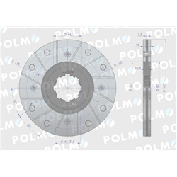 Tarcza hamulca fi 165 nowy typ 5040240781 Bizon POLMO-347455482