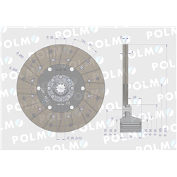 Tarcza sprzęgła 4460000 Bizon POLMO-347455487