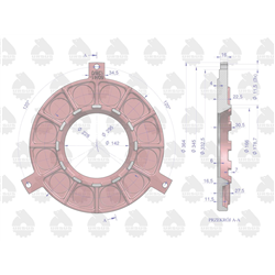 Tarcza dociskowa I stopnia C-330/360 ORYGINAŁ URSUS-347872342