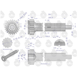 Wałek główny st. typ C-360 ORYGINAŁ URSUS-347873055