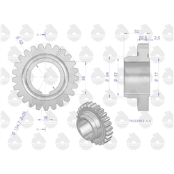Koło II biegu C-360 ORYGINAŁ URSUS-347444965