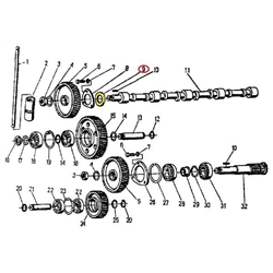 Podkładka wałka rozrządu 950401 C-360/Zetor-347439052