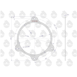 Uszczelka pokrywy mechanizmu blokady krążelit 0.5mm C-360 ( sprzedawane po 5 ) ORYGINAŁ URSUS-347879894