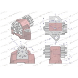 Wspornik napędu pompy hydraulicznej kompletny do C-360 WARYŃSKI-347899549