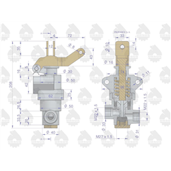 Zawór hamulcowy 956828 C-360 ORYGINAŁ URSUS-347451477