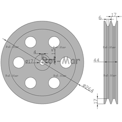 Koło pasowe pompy hydraulicznej Bizon-347444165