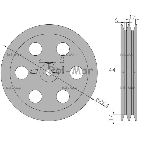 Koło pasowe pompy hydraulicznej Bizon-347444165